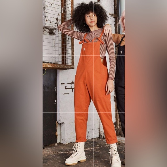 Lucy & Yak Pants - Lucy & Yak Luna Organic Twill Cotton Dungarees Size Medium